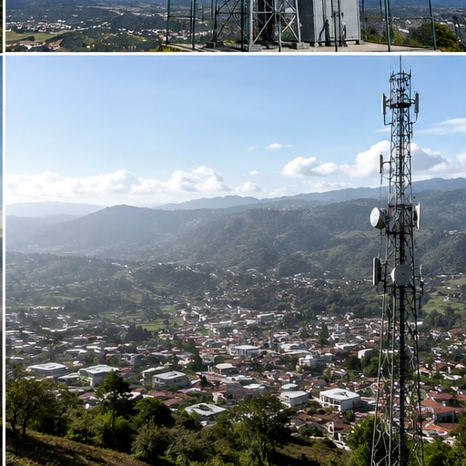 Infraestructura de telecomunicaciones sobre una zona urbana