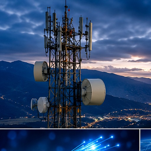 Torre de telecomunicaciones con radioenlaces